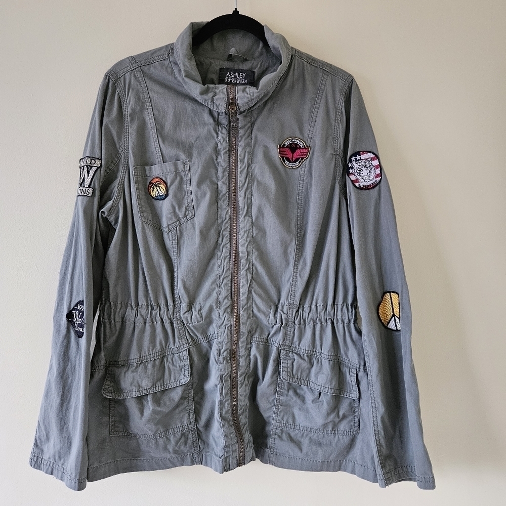 Ashley by 26 Interntional Utility Collection Women Military style jacket Size XL